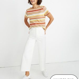Madewell wide leg white denim